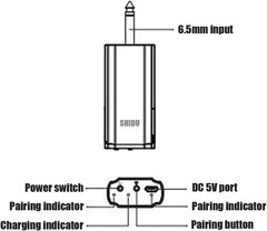 Wireless Saxophone Microphone UHF for Musical Instruments Speaker Voice Amplifie