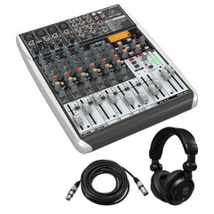 Behringer XENYX QX1204USB Premium 12-Input 2/2-Bus Mixer, Bundle with TAPH100 He