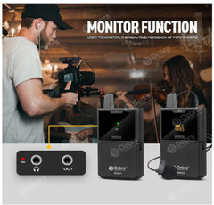 Debra DV02 UHF Wireless Lavalier Microphone with Remote Real-time Monitor V8221