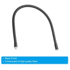 20 in Gooseneck Microphone Tube Extension 1/4″-20 Female to Male Thread Black