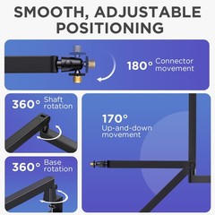 2026 Upgraded Microphone Boom Arm, Magnetic Cable Management Low Profile Mic …