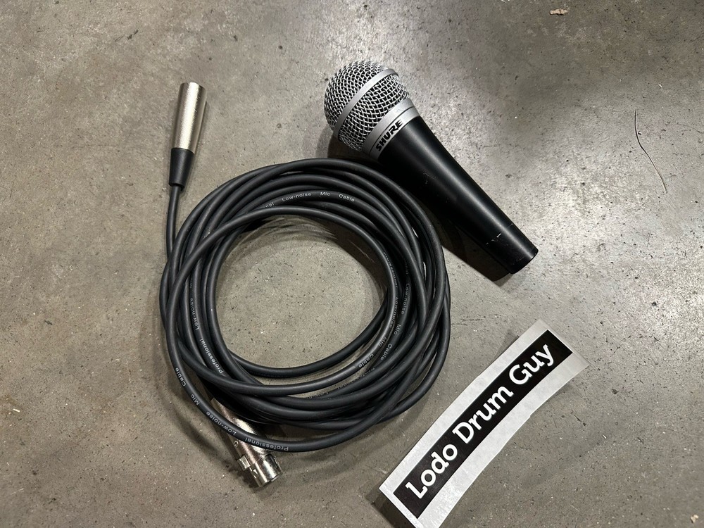 Shure PG48 Dynamic Wired Vocal Microphone TESTED w XLR cable #LB9