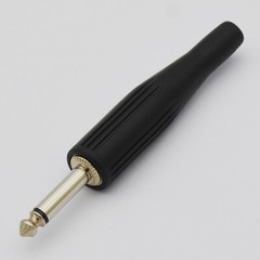 6.35mm Mono Jack Plug TS Male Connector for Audio Cables Connector End