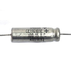 10pc Electrolytic Capacitor 100uF 15V 105℃ φ10x32mm Axial SPRAGUE USA * 6BQ5 6V6
