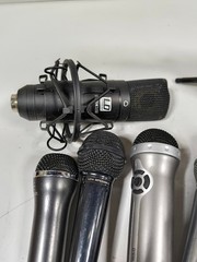 LOT OF 10 Various Brands & Models Microphone Used Working
