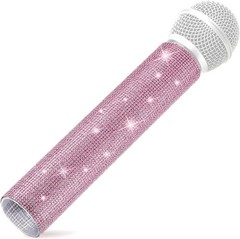 Eye-Catching Pink Microphone Sleeve with Rhinestones – Easy to Use & Protects