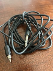 10FT 6.35mm 1/4″ TS Mono Male to RCA Male Instrument Audio Cable Black