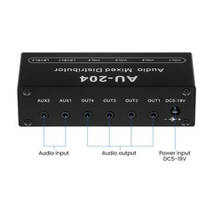 DC 5-15V 3.5mm 2-Way 4-Way Input 1-Way Output Stereo Audio Signal Mixer Board g