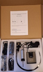 HOTEC UHF Wireless Headset Microphone/Lavalier Lapel Mic with Bodypack Silver