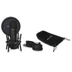 Behringer TM1 Dark Edition Complete Microphone Recording Package, Black