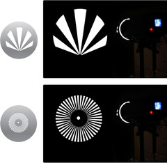 12-Pack round GOBO Kit, 66Mm Metal Plate with Different Patterns Works with Spot