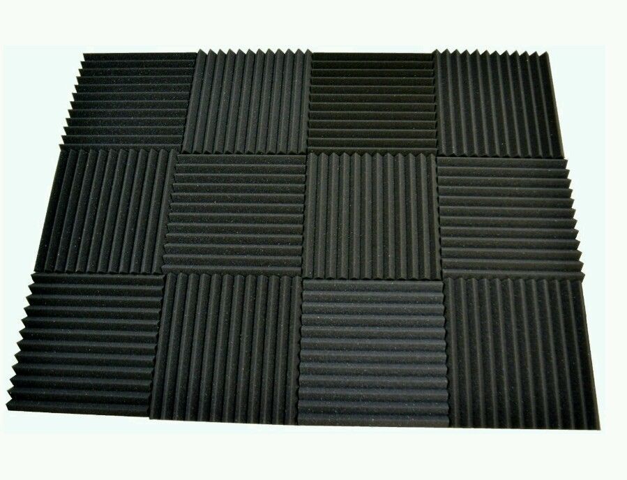 6 pack Acoustic Foam Tiles 1 x 12 x 12 (charcoal) ** FREE SHIPPING