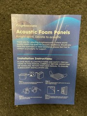 24Pack 12″X12″X1″ Self-Adhesive Acoustic Foam Panel Studio Soundproof Wall Tiles