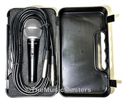 2X Dynamic Handheld Professional MICROPHONES w/ Case Bands DJs Karaoke PA Vocals