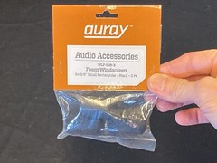 Auray Foam Windscreens for 3/8″ Diameter Microphones (Black) 3 Pack New