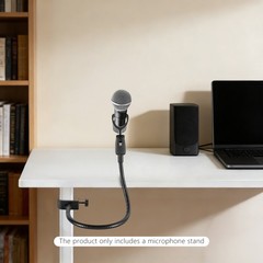 Adjustable Gooseneck Microphone Stand W/desk Clamp For Radio Broadcasting Studio