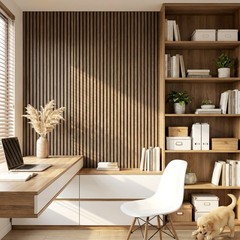 4 Pack Acoustic Wall Panels, 47″ x 24″ Wood Wall Panels, Walnut