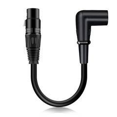 XLR Cable XLR Microphone Cable 3 Pins Right Angle Male to Female Balanced Cord