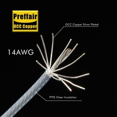 5M Silver Plated OCC Lines Copper Cable for HiFi Amplifier Headphone Speaker