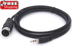PIIHUSW MIDI Cable, 3.5mm 1/8 inch TRS Stereo Male Jack to 5 Pin Din Black