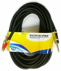 MAGNUM PRO MDJ225 25ft PRO Series 1/4 Inch Male Plug to Banana Plug