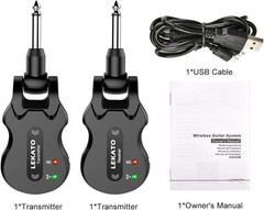 Rechargeable Wireless Guitar Transmitter & Receiver – Superior Sound, 4 Channel