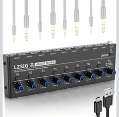 LZSIG Mini Audio Mixer Ultra Low-Noise 8 Channel