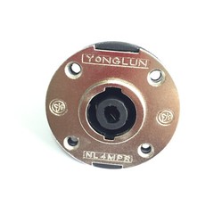 2 AFT Plastic NL4MPR Female SpeakON Connectors Round Configuration Metal Panel