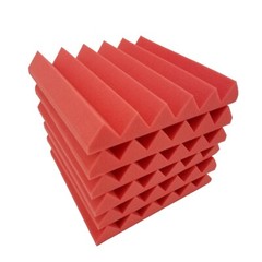6pk Red 2inch Acoustic Foam Panel Tile Wall Home Studio Sound Proof 12x12x2