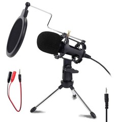 USB Microphone Mini Condenser 3.5mm Plug for PC & Mobile – High Sensitivity 58dB