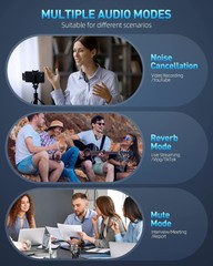 Rillpac Wireless Lavalier Microphones for iphone & Android Recording – 2 mics