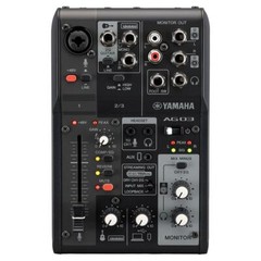 Yamaha Pro Audio AG03MK2-B Black 3-Channel Mixer/USB Interface for IOS/Mac/PC