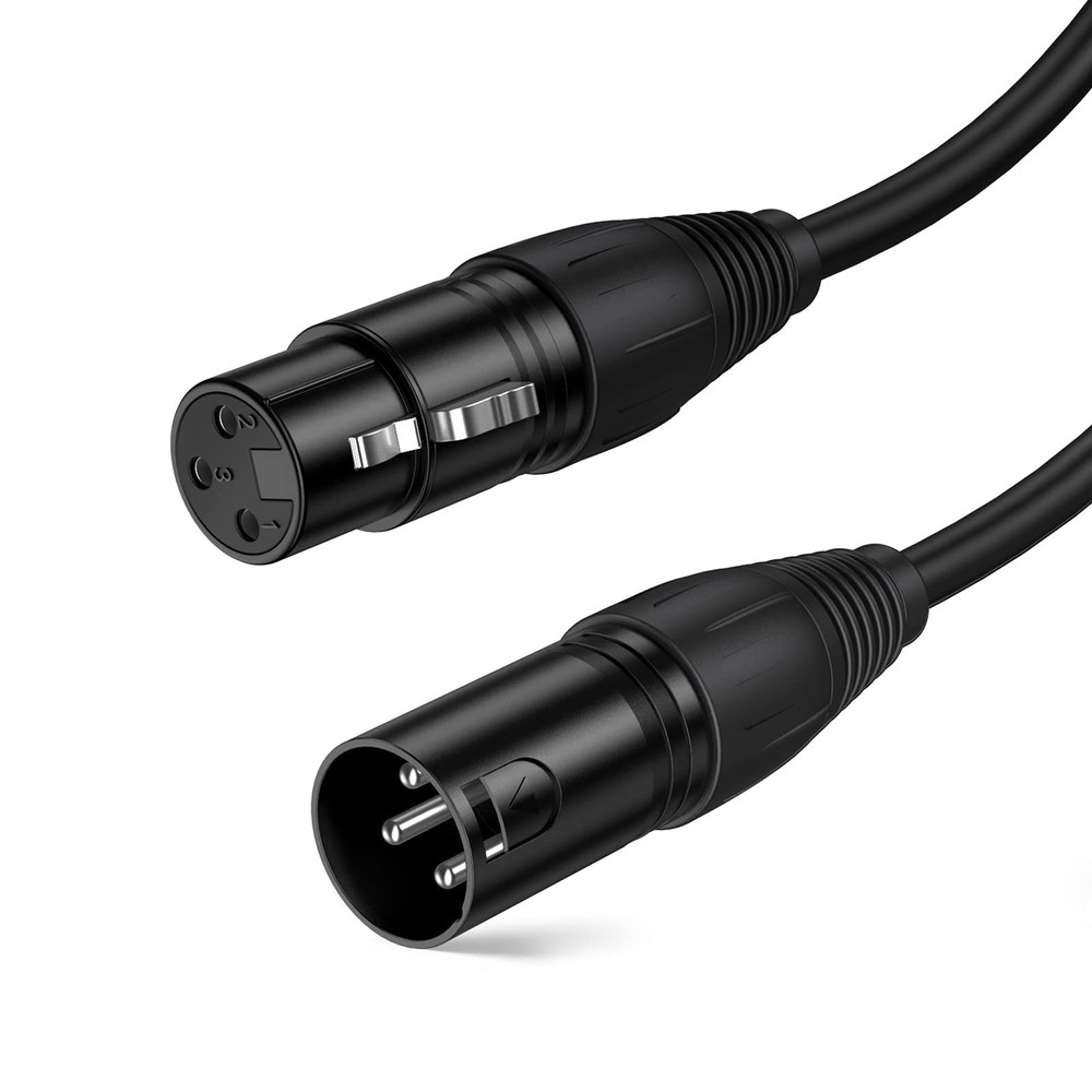 CableCreation XLR to Cable 6FT, X LR Male X Female 6 Feet, Black