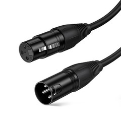 CableCreation XLR to Cable 6FT, X LR Male X Female 6 Feet, Black