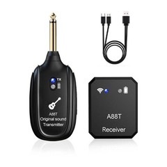 Black Rechargeable Wireless In-Ear Monitor IEM System Transmitter Receiver
