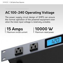SW-Epsilon 10 Socket Power Conditioner/Surge Sequencer USB Type-C/Type-A Charger