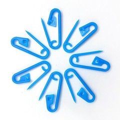 200PCS Color Plastic Safety Pin 2.3 cm Black and Red Yellow 8205