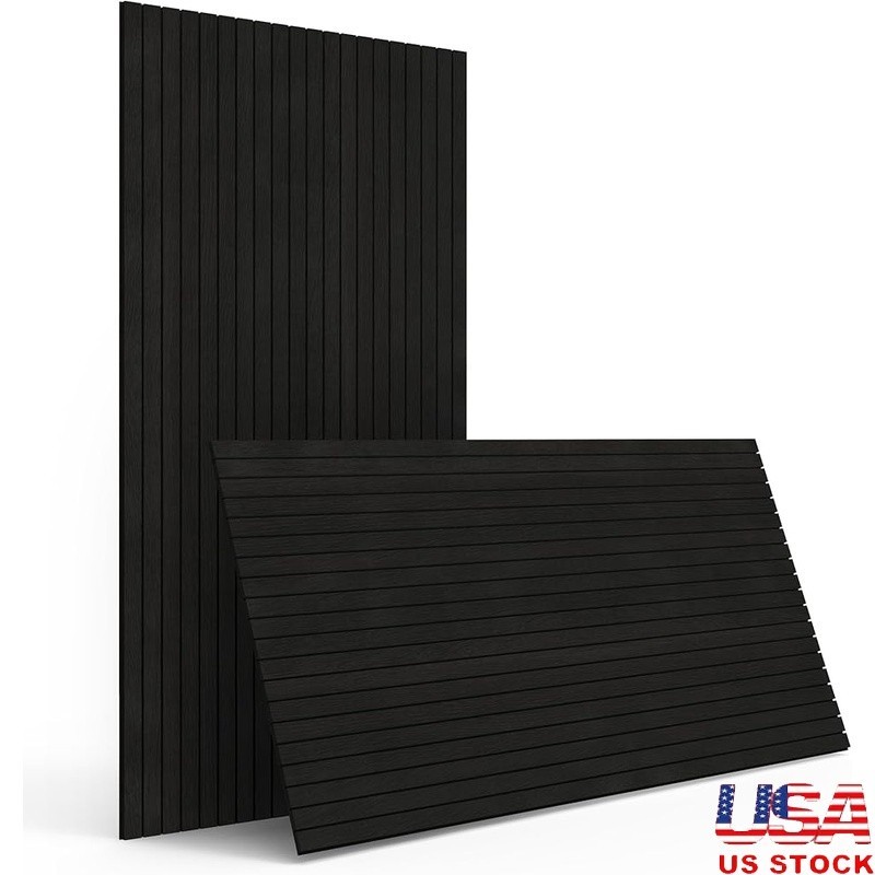 Acoustic Wood Wall Panels 3D Sound Absorption Peel & Stick Home Theater Decor US