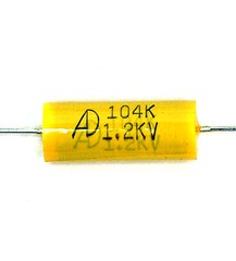 10pc MET Metallized polyester Film Capacitor 104 0.1uF 1200V K ±10% Axial AID