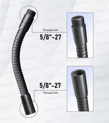 6-INCH Heavy-Duty Microphone Flexible Gooseneck Hose Arm – Mic 6-INCH, black