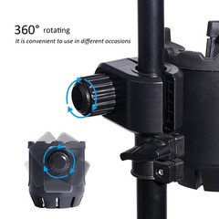 EASICOZI Microphone Stand Cup Holder with Phone Holder, 2.8-3.5 inches, Black