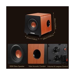 AIYIMA 800X 8 Inch Powered Subwoofer 150W, 24bit/48KHz HD Audio Active Speake…