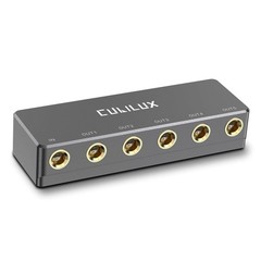 5-Way Quarter Inch Signal Splitter, Passive 1/4” Audio Splitter, 6.35mm Multi…