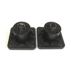 2 NL4MPR Female SpeakON Connector Square Configuration 4 Pin 40×40 Plastic Panel