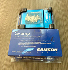 Samson S-amp 4-Channel Mini Headphone Amplifier TRS In/Out 18V DC