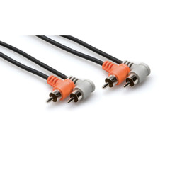 Hosa CRA-202RR 6.6ft Stereo Cable – Dual RA RCA to Same