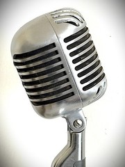 Vintage 1940s Shure 55 Dynamic Microphone, gorgeous & working, w/stand-cable