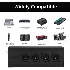 XLR 3 Pin Splitter Box With Robust Construction For PA System Easy To Use