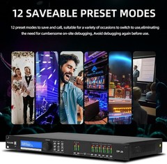 2-In/6-Out Professional Digital Audio Processor, DSP Loudspeaker Management for