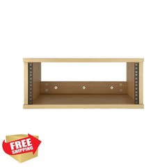 fmuser 4U Golden Oak Desktop Studio Rack